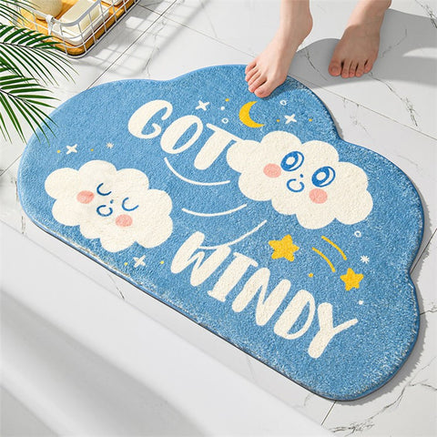 50*80cm Furry Bathroom Rug Non-slip Floor Carpet Water Absorbent Bath Mat