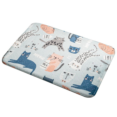 40x60cm Square Entrance Door Mat Non-Slip Water Absorbent Bathroom Mat Carpet