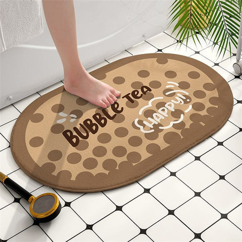 Bathroom Rug 40x60cm Water Absorbent Mat Anti-Slip Bottom