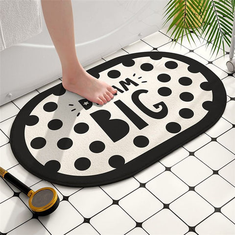 Bathroom Rug 40x60cm Water Absorbent Mat Anti-Slip Bottom