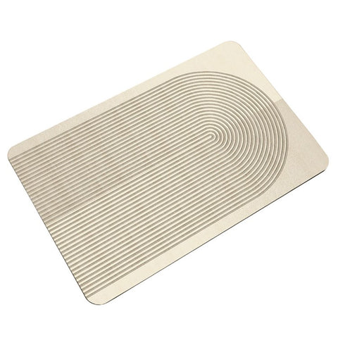 Y-1214-01 40X60cmx3.5mm Diatomud Bath Mat Non-Slip Quick Drying Bathroom Rug Foot Pad