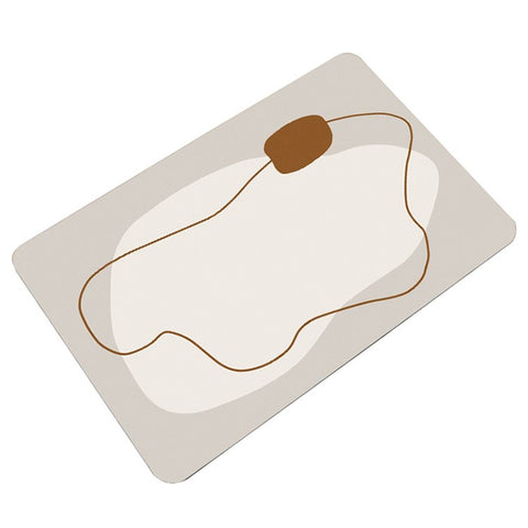 Y-1214-01 40X60cmx3.5mm Diatomud Bath Mat Non-Slip Quick Drying Bathroom Rug Foot Pad