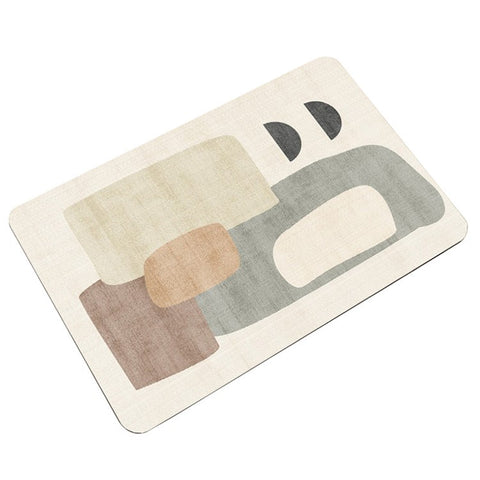 Y-1214-01 40X60cmx3.5mm Diatomud Bath Mat Non-Slip Quick Drying Bathroom Rug Foot Pad