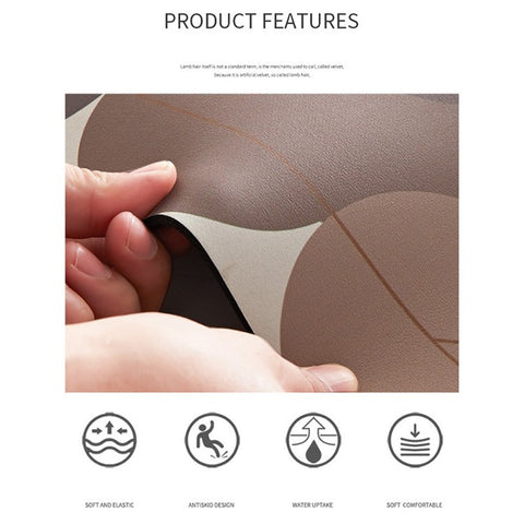 Y-0201-01 50x80cm Diatom Mud Water Absorbent Bath Mat Non-Slip Quick Drying Bathroom Floor Pad