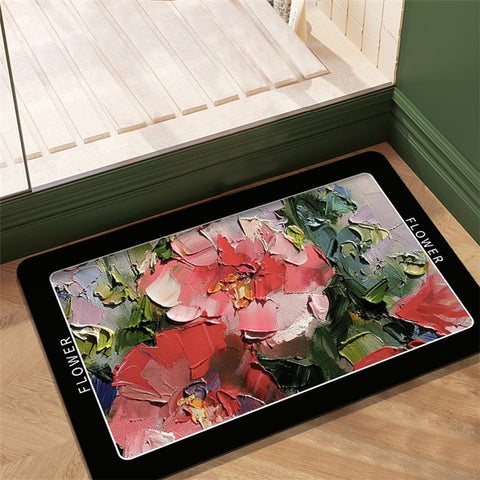 J-26 40x60cm Nordic Bath Mat Quick Drying Diatomud Bathroom Rug Non-Slip Foot Pad