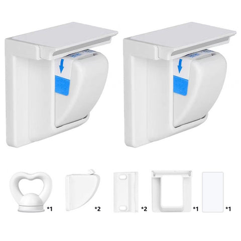 2Pcs Magnetic Cupboard Lock with Key Child Safety Lock for Kitchen Cabinets and Drawers