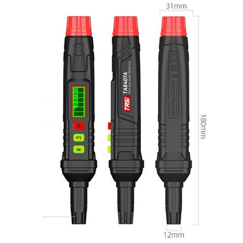 TASI TA8407A Gas Detector Handheld Pen Style Gas Detector Combustible Natural Gas Flammable Alarm Highly Sensitive Sensor