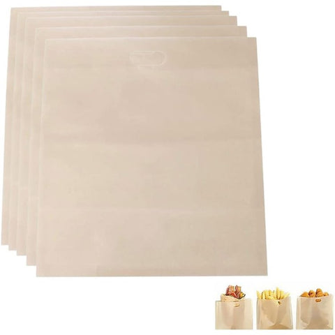 5Pcs 17x19cm High Temperature Resistant PTFE Toaster Bag Non-Stick Microwave Bread Bag (BPA Free, No FDA Certificate)