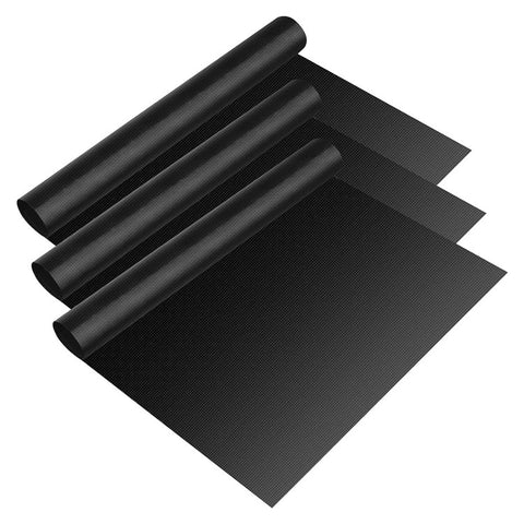 3Pcs 330x400x0.2mm Barbecue Grill Mat PTEF Fiberglass Cloth Heat Resistant Non-sticky Outdoor BBQ Sheet (BPA Free, No FDA Certificate)