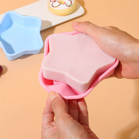 3D Star Shape Christmas Silicone Baking Mold for Mousse Cake Chocolate Jello (BPA-Free, No FDA Certified)
