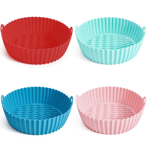 8.5-inch Air Fryer Silicone Liner Baking Tray Reusable Silicone Pot (BPA-free, No FDA Certificate)
