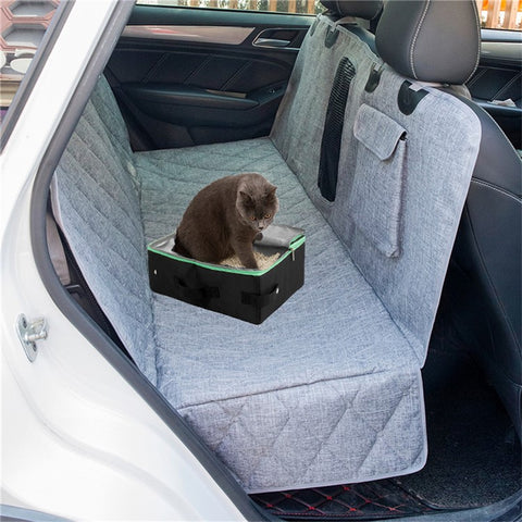 QS-115 Folding Cat Litter Box Portable Oxford Cloth Travel Feces Box Waterproof Mobile Cat Toilet