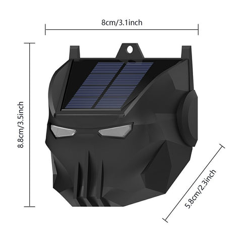 N911X 2Pcs Solar Powered Animal Repellent Lamp Outdoor Security Red LED Flashing Predator Deterrent Light