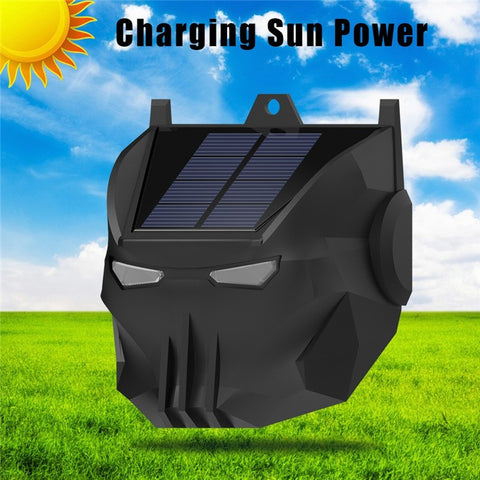 N911X 2Pcs Solar Powered Animal Repellent Lamp Outdoor Security Red LED Flashing Predator Deterrent Light