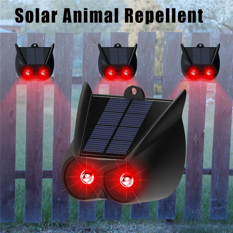 N911V 2Pcs Solar Powered Bird Animal Repellent Lamp Red LED Flashing Predator Deterrent Lights