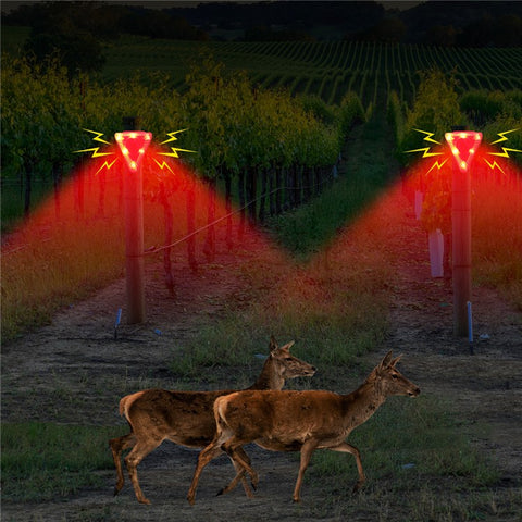 N911Q Solar Powered Bird Repellent Light Orchards Rice Fields Animal Deterrent Sound Light Alarm