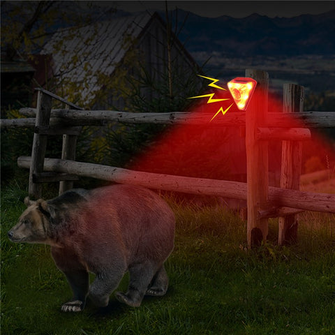 N911Q Solar Powered Bird Repellent Light Orchards Rice Fields Animal Deterrent Sound Light Alarm