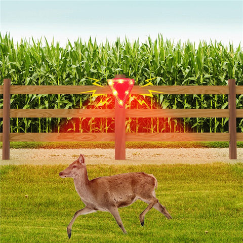 N911Q Solar Powered Bird Repellent Light Orchards Rice Fields Animal Deterrent Sound Light Alarm