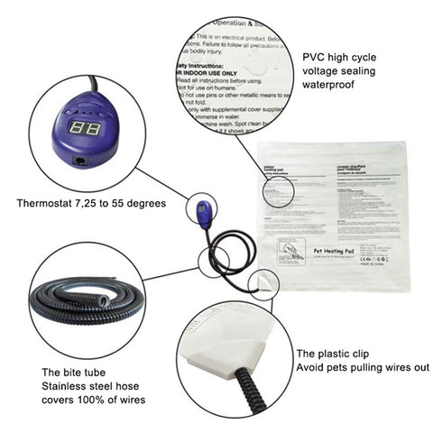 30x30cm Electric Heating Pet Pad Cushion Constant Temperature Cat Dog Winter Warmer Anti-scratch Pet Mat