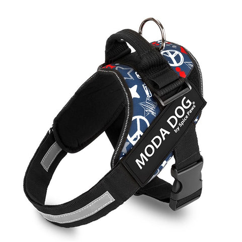 MODA DOG H047 Size L, No Pull Medium / Large Dog Harness Gift Easy Walk Anti-Rush Easy Control Safety Pet Vest