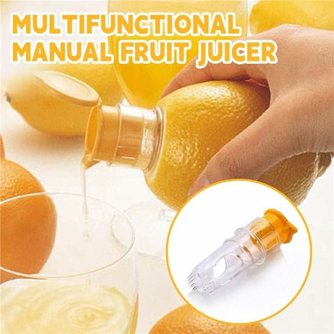 Multi-Function Manual Lemon Squeezer Hand Fruit Juicer with Built-In Filter (BPA Free, No FDA)