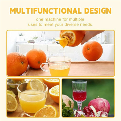 Multi-Function Manual Lemon Squeezer Hand Fruit Juicer with Built-In Filter (BPA Free, No FDA)