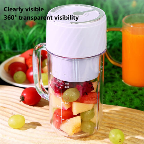 Portable Juicer 1200mAh Household Rechargeable Mini Juicer Cup(No FDA, BPA Free)