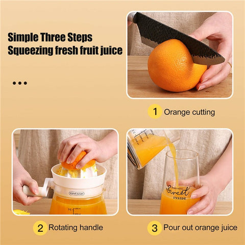 Manual Juicer Rotating Hand Crank Citrus Juicer Fruit Squeezer for Orange Lemon Watermelon (BPA Free, No FDA)