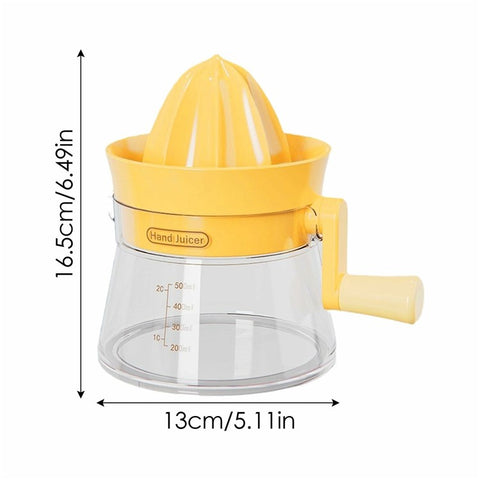 Manual Juicer Rotating Hand Crank Citrus Juicer Fruit Squeezer for Orange Lemon Watermelon (BPA Free, No FDA)