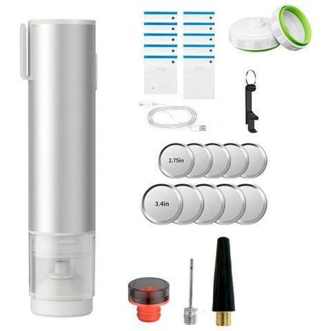 Handheld Vacuum Sealer Food Saver Machine with LED Display for Jars  /  Storage Bags