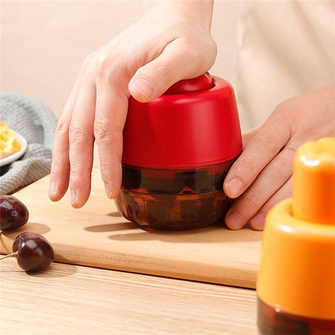 Cherry Pitter 7 Hole Seed Remover Olive Pitters Tool Pit Remover Portable Fruit Corer for Kitchen (BPA Free, No FDA)