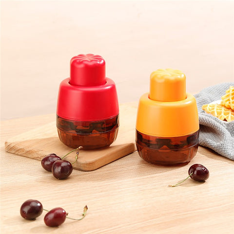 Cherry Pitter 7 Hole Seed Remover Olive Pitters Tool Pit Remover Portable Fruit Corer for Kitchen (BPA Free, No FDA)