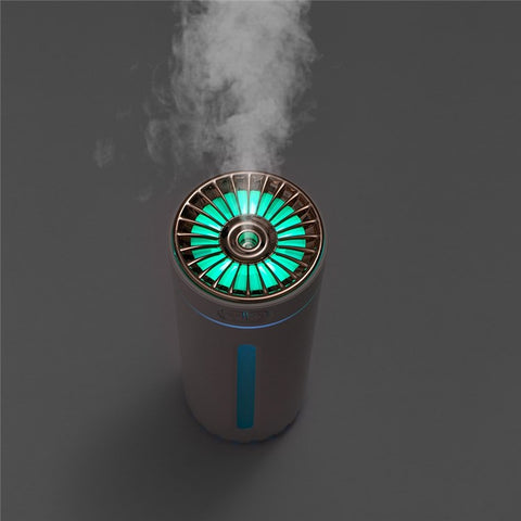 LA-0618S 300ml Portable Humidifier Desktop Air Humidifier Aroma Diffuser Mist Maker with Colorful Light for Office Cars (Battery Version)