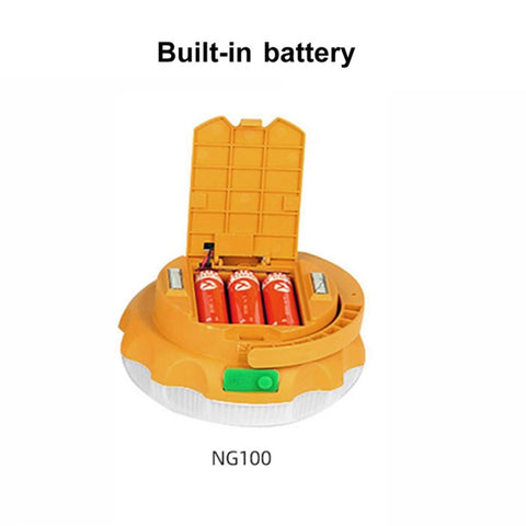 NG100 Portable Camping Magnetic LED Light Hook Design Solar Power Outdoor Lamp with 3 Batteries