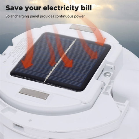 NG100 Portable Camping Magnetic LED Light Hook Design Solar Power Outdoor Lamp with 3 Batteries