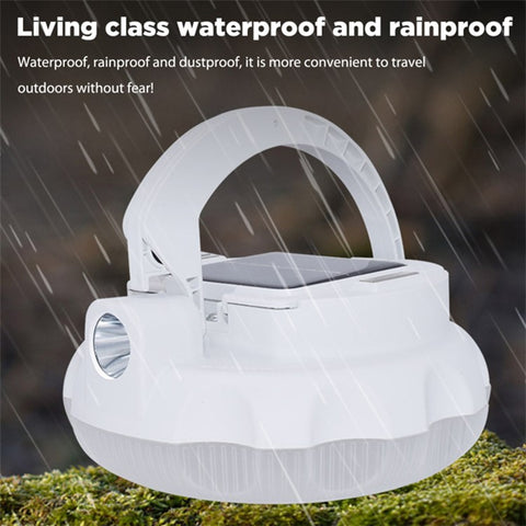 NG100 Portable Camping Magnetic LED Light Hook Design Solar Power Outdoor Lamp with 3 Batteries