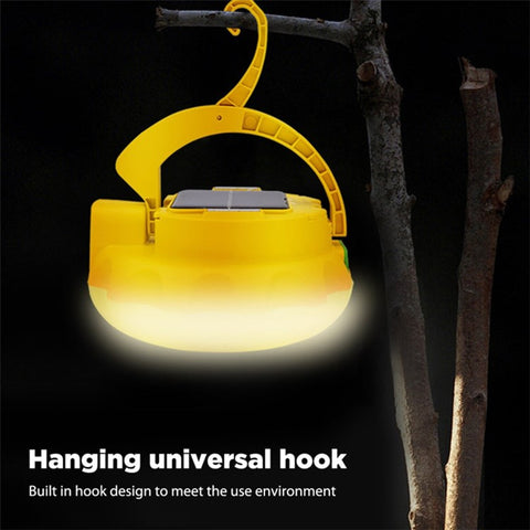 NG100 Portable Camping Magnetic LED Light Hook Design Solar Power Outdoor Lamp with 3 Batteries