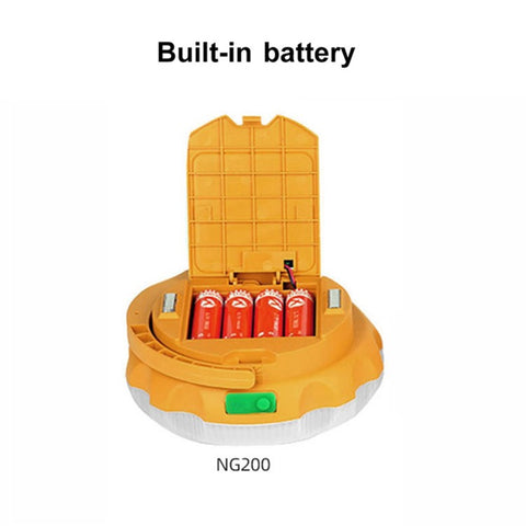 NG200 Solar Power LED Light Hook Design Outdoor Camping Magnetic Lamp with 4 Batteries