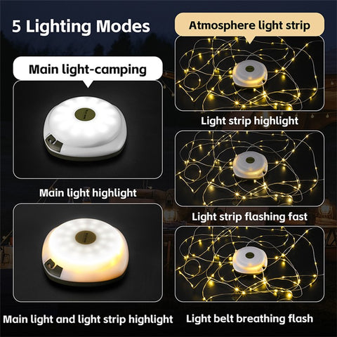 WEST BIKING YP0701425 Camping LED Tent Light Outdoor Campsite Atmosphere Canopy Light