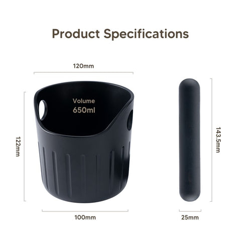 Coffee Powder Residue Box Detachable Knock Bar Coffee Grounds Recycling Bucket Grinding Trash Bin