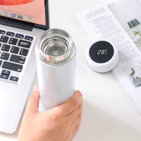 500ML Smart Thermos Bottle 304 Stainless Steel Temperature Display Insulated Intelligent Coffee Cup (No FDA Certificate)