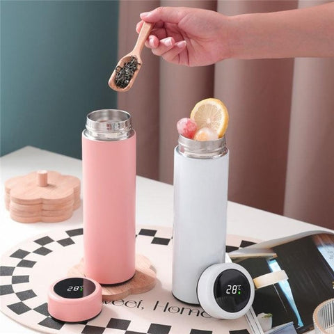 500ML Smart Thermos Bottle 304 Stainless Steel Temperature Display Insulated Intelligent Coffee Cup (No FDA Certificate)