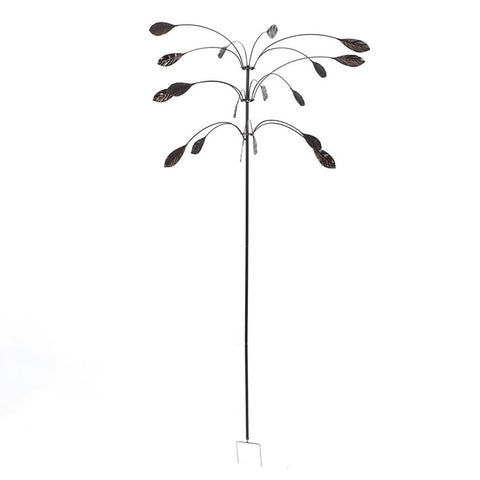 Outdoor Garden Yard Wind Power Spinner Iron Art Decorative Rotating Leaves Windmill