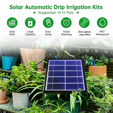 SD15 Outdoor Plant Irrigation Timing Solar Automatic Watering Device Set