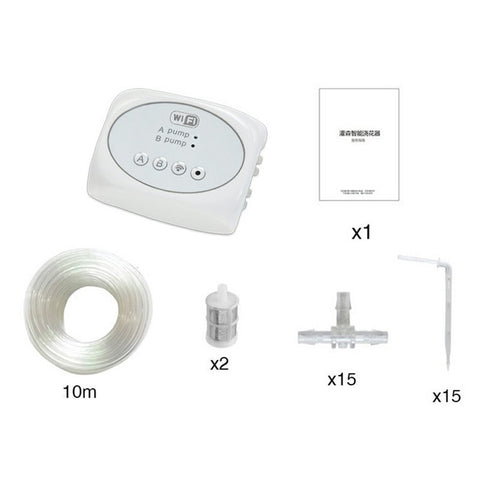WiFi Water Timer Remote Control Potted Plant Smart Watering System with 10m Water Pipe+15 Emitters