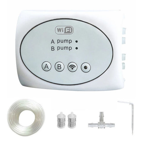 Dual-Pump Remote Water Timer Potted Plant Smart WiFi Watering Device with 20m Water Pipe+30 Emitters