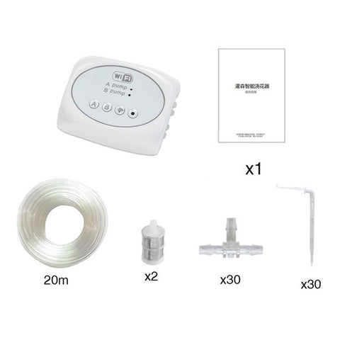 Dual-Pump Remote Water Timer Potted Plant Smart WiFi Watering Device with 20m Water Pipe+30 Emitters