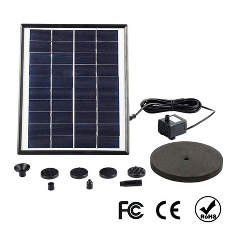 MEIERDE SF005 5W Plastic Frame Solar Fountain Outdoor Garden Fountain Floating Solar Fountain Water Pump for Bird Plants