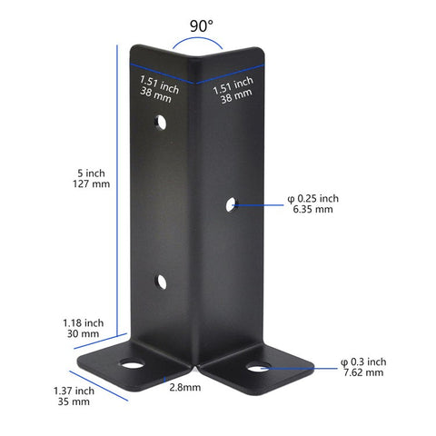 8Pcs Gazebo Bracket Kit Post Base Connector for Pergola Fence Patio Adjustable Metal Support