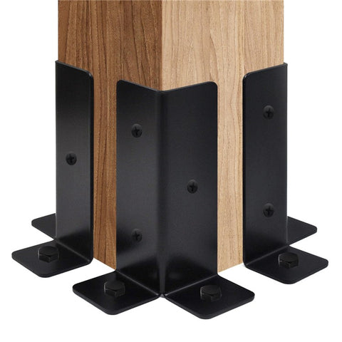 8Pcs Gazebo Bracket Kit Post Base Connector for Pergola Fence Patio Adjustable Metal Support